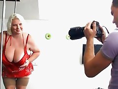 Busty BBW is doggystyled after photosession