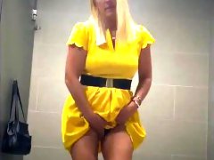 It could be this Dirty MILF in the bathroom stall next to you masturbating!