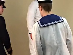Twink sailors brood in a trio after blowjob and ass licking