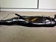 Bondage and orgasm leather