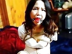 Tied up Asian nurse gets tickled by master BDSM porn