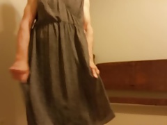 My sissy ass in wife's dress