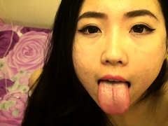 Delightful Korean girl shows off her juicy holes on webcam
