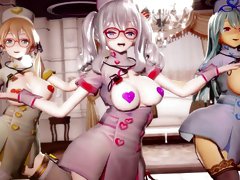 Mmd R-18 Anime Girls Sexy Dancing Clip 500